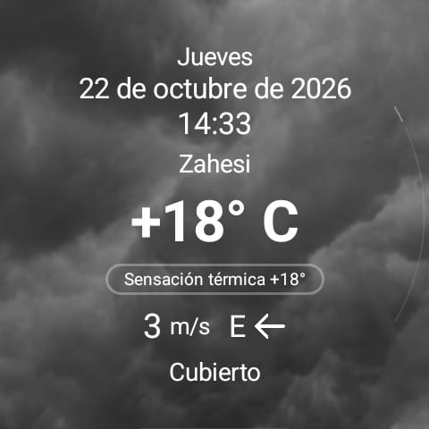 RWeather en el reloj: condiciones actuales