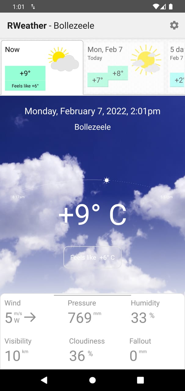 RWeather: current weather